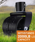 XIANGZI dual 6-inch trailer jack wheel with pin, black metal wheel and mounting bracket, 2000 lb capacity.