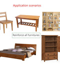 Heavy Duty L Bracket Corner Brace 90 Degree Stainless Steel Black Angle Braces for securing wooden furniture.