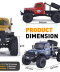 Atlas S One Tenth RC Crawler Four By Four Beast Off Road Rock Truck dimensions and design details