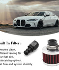 Car with text and 18mm Fuel Cell Breather Vent With 10AN Female Fitting And Air Filter Rebuild Kit for off-road rigs
