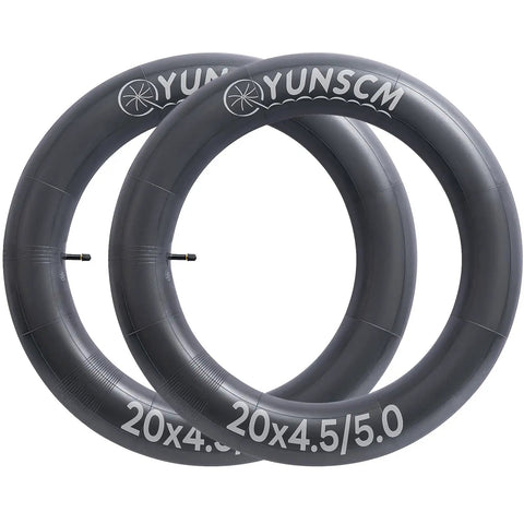 2-Pack 20 Inch Fat Bike Inner Tubes For 20x4.5 Or 20x5.0 Tires, 32mm Schrader Valve, Premium Butyl Rubber For Durable Seals, Ozone Resistant