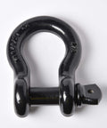 7/8 Inch Bow Shackle With 1 Inch Threaded Pin, Heavy Duty D Ring Rigging, 6.5 Ton WLL, 14,300 Lbs Rating, Forged Steel, Black Powder Coated