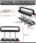 Three Station Edge Roller Bender for Sheet Metal Beading dimensions including handle size and roller width.