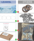 Comparison of Top Shelf Barrel Nut Shim Kit With Free Float Spacers and low-quality alternatives, showing size and material differences.