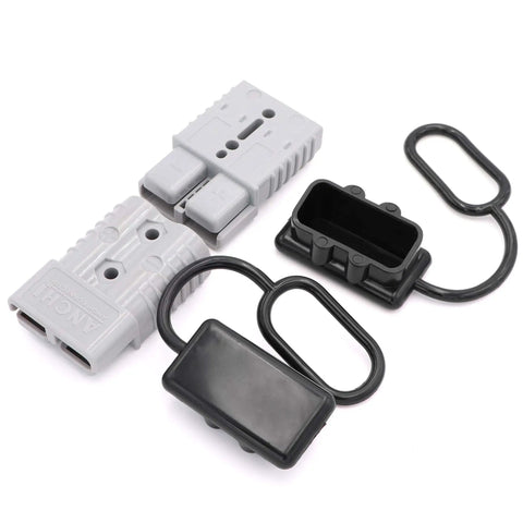 Heavy Duty 175A 600V Battery Connector Quick Disconnect For AWG 1/0 To 2 Gauge with protective caps, modular design