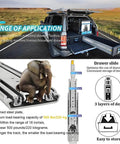 500 Lbs Heavy Duty Drawer Slides Full Extension Ball Bearing Rails With Lock Side Mount Tool Box Runners 72 Inch installed in truck