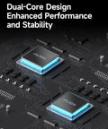 Blazing 80Gbps M.2 Nvme Ssd Enclosure showing dual-core chip design for stability and enhanced performance.