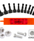 22 Piece Power Nut Driver Set For Impact Drill SAE And Metric Bits with hex key sizes and stainless steel nuts and bolts