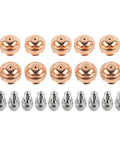 20 Pack Plasma Cutter Consumables Kit With 743.0441 Electrode And 743.0132 Nozzles For PSB60 PSB121 Torch showing copper nozzles and silver fittings.
