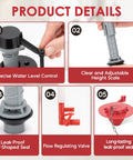 Universal Toilet Flush Valve Replacement Kit With Adjustable Height Fill Valve And Threaded Flow Control Knob detail