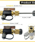 Quarter Inch Mega Flow Valve Core Removal Tool Pro Grade Vacuum Rated To Twenty Microns With Magnetic Hanger shown in size detail.