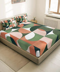 Cloud Soft Queen Fitted Sheets With 16 Inch Deep Pocket Microfiber Bedding Set Includes Two Pillowcases on a bed.