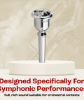 French Horn Mouthpiece PAX-5.5 Silver-Plated With V-Type Backbore For Tonal Focus And Crisp, Silky Response, Balanced Mass Distribution For Projection, Stability And Comfort On Stage Or In Rehearsal.
