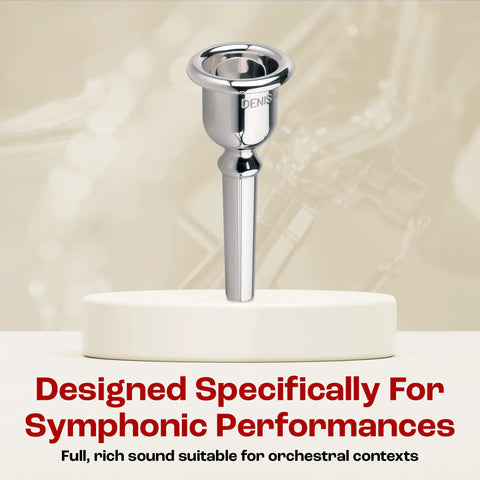 French Horn Mouthpiece PAX-5.5 Silver-Plated With V-Type Backbore For Tonal Focus And Crisp, Silky Response, Balanced Mass Distribution For Projection, Stability And Comfort On Stage Or In Rehearsal.