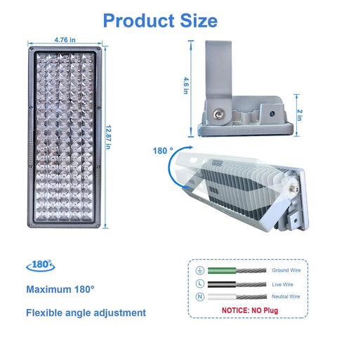 100W Two Pack LED Flood Lights Outdoor for Yard and Garden IP67 Waterproof Hella Bright 14000 Lumens 6500K Cool White Surge Protection 6KV Wide Beam Stadium Style Security Lighting for Lawn Farm