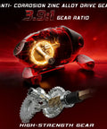 Spincast Fishing Reel With Dial Adjustable Drag And Push Button Casting Pre Spooled Line Kid Friendly Low Profile Design For Easy Handling And Smooth Reeling On Freshwater Adventures with anti-corrosion zinc alloy drive gear.
