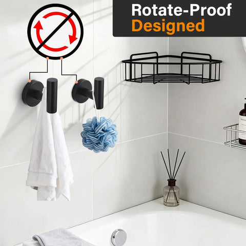 Matte Black Stainless Steel Towel Coat Hook Wall Mounted Rock Solid 304 Stainless Steel Robe Hook in bathroom