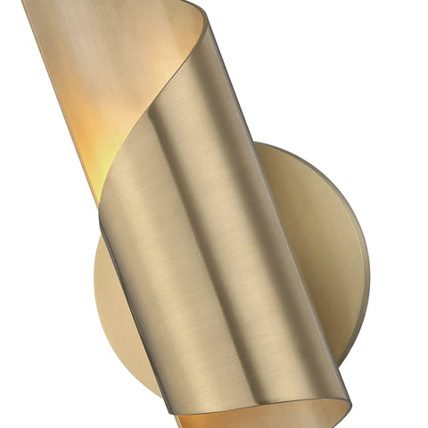 Evie One Light Wall Sconce In Aged Brass, Modern Dope Wall Lighting, 9.75 Inch Tall And 4.75 Inch Wide, Bulb Not Included, Evie Collection