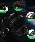 TRQWH laser welding helmet with OD8+ large viewing window, black headgear and adjustable headband