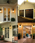Outdoor Wall Light With Dusk To Dawn Photocell, IP65 Waterproof All Weather No Fuss Wall Mount Fixture For Porch Garage And Doorway