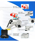 Built Tough Hydraulic Torque Wrench Kit With Square Drive Adapter And Fully Rotating Hose, showcasing anti-loose joints and trigger lock.