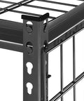 Close-up of Beefy Industrial Storage Shelving Unit corner, showcasing adjustable metal frame and shelf details.