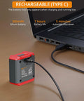 Pro Digital Angle Finder With Led Rechargeable Level Magnetic Base Waterproof Bevel Gauge Inclinometer plugged into laptop for charging.