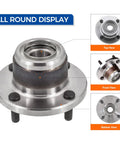 Pair Rear Wheel Hub And Bearing Assembly For Ford Focus 2001 To 2009 With Rear Disc Brakes Budget-Friendly OE Quality Replacement