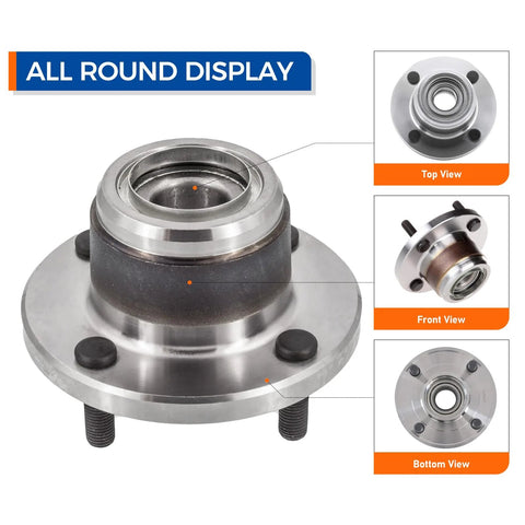 Pair Rear Wheel Hub And Bearing Assembly For Ford Focus 2001 To 2009 With Rear Disc Brakes Budget-Friendly OE Quality Replacement