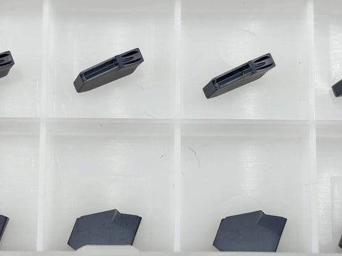 CNC Grooving Carbide Inserts GTN-2 Self Locking With PVD Black Coating For Stainless Steel And General Steel, 10 pcs