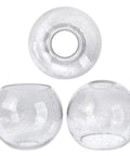 Three Pack Round Glass Globes For Light Fixtures Replacement 5.9 Inch Diameter Clear Seeded Bubble Lampshade Covers