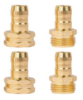 Garden Hose Repair Connector Kit With Clamps For 3/4 Or 5/8 Inch Hoses Male And Female Adapters Aluminum Connectors And Stainless Steel