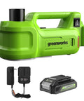 Cordless 24V Hydraulic Car Jack Kit For Vehicles Up To 3 Tons With 2Ah Battery and Charger, green portable design