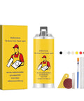 DIY Friendly No Fuss Tile And Stone Crack Repair Kit For Ceramic Porcelain Marble And Granite Chips Glaze Paste shown with contents