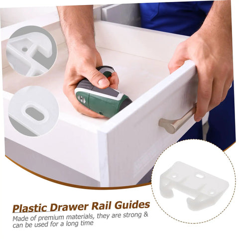 Installing 12 Pack Plastic Drawer Rail Slides Replacement Kit with Smooth Sliding Tracks for Cabinets and Drawers