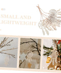 Wooden Dream Catcher DIY Kit With 50 Unfinished Hollow Wood Shapes For Painting hanging on branches and a Christmas tree