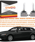 Upgrade Your Audi HID Headlights With Dope D3S Xenon Bulbs 6000K Cool White Bi-Xenon Projector Lights 2 Pack box and bulbs