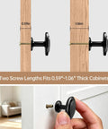 Slick Matte Black Cabinet Knobs Heavy Duty Zinc Alloy Smooth Grip Easy Install Kitchen Refresh Solid Wide Base Covers Screw Marks