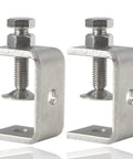 Stainless Steel C Clamps Set One And Five Eighths Inch Opening Rock Solid Heavy Duty Mounting U Clamp For Metalworking Mini Desk