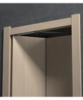 Kick Up Your Place With This Heavy Duty Stainless Steel Barn Door Hardware Kit Featuring Wide Folding Door Hinges Built Tough For Super Slick Operation Rock Solid Rust Proof Finish Easy Install Indoors Or Outdoors, showing folding hinges on a barn door.