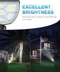 Outdoor Solar Spot Lights IP65 Waterproof 800 Lumen Landscape Spotlights Cool White 10 Pack lighting up garden at night