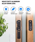 Two Pack Flip Latch Gate Latches For Barn Doors And Wood Fences, matte black finish on wood gate showing stainless steel latch.