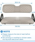 Ezgo Txt Front Seat Covers 1994-2013 Waterproof Vinyl Leather Replacement With Pockets Adjustable Buckle No Staples Needed Beige Golf Cart Accessories