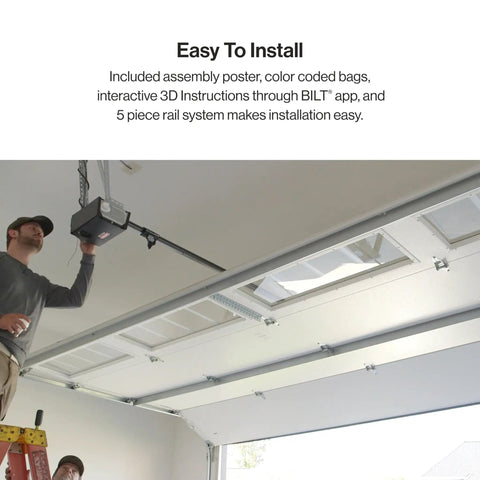 Installation of Chain Drive 500 Garage Door Opener Model 1035 No Fuss Quiet Reliable And Built To Last Traditional Chain Drive System.