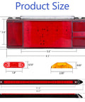 Submersible Boat Trailer Lights Kit With LED Stop Brake Turn Signals And White Backup Lights Side Marker And 3rd Light Bar Wiring Harness