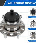 Rear Wheel Bearing Hub Assembly Five Lug With ABS Hubs One Piece Fits 2016-2019 Hyundai Tucson FWD, 2017-2020 Kia Sportage FWD
