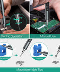 28 In 1 Cordless Electric Screwdriver Kit With 24 Bits, Type C Charging, LED Light, Low Noise for smartphones, laptops use