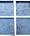 4 Piece Concrete Paving Molds Set For Garden Path And Patio Stones, ABS Plastic Casting Molds For DIY Stone Walkways, Each Mold Measures 13.58 By 13.58 Inches, 40 mm Thick, Durable.