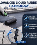 Black Liquid Rubber Waterproof Coating Industrial Grade Sealer For Foundations And Flat Roofs Heavy Duty Membrane being applied