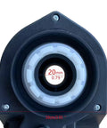 Front view of 24V 30000RPM Gearbox Replacement for Pink Princess Carriage Ride On Toys, showing 20mm shaft hole size.